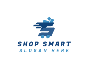 Delivery Shopping Cart logo design