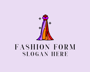 Mannequin - Stylish Mannequin Dress Gown logo design