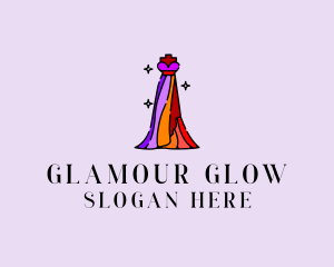 Glamour - Stylish Mannequin Dress Gown logo design