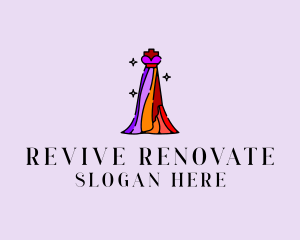 Stylish Mannequin Dress Gown logo design