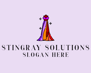 Stylish Mannequin Dress Gown logo design