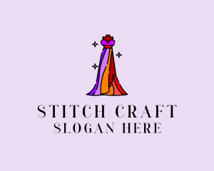 Dressmaking - Stylish Mannequin Dress Gown logo design