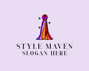 Fashionista - Stylish Mannequin Dress Gown logo design