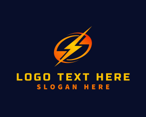 Lightning Bolt Electricity logo design