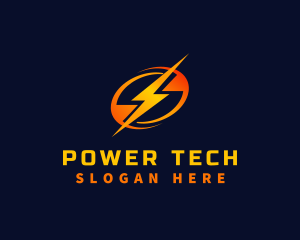 Lightning Bolt Electricity logo design