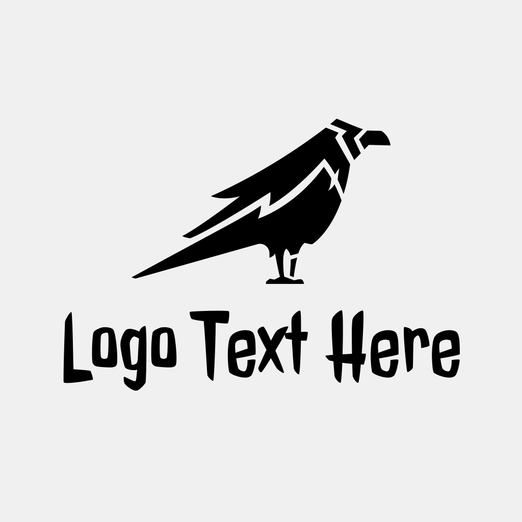 Black Crow Raven Bird Logo | BrandCrowd Logo Maker