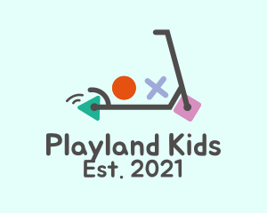 Kid - Kid's Scooter Game Toy logo design