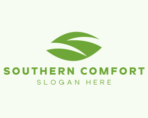 Green Leaf Letter S logo design