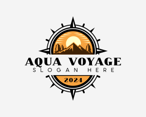 Mountain Compass Voyage logo design