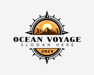 Mountain Compass Voyage logo design