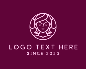 Hairstyling - Minimalist Teenage Girl logo design