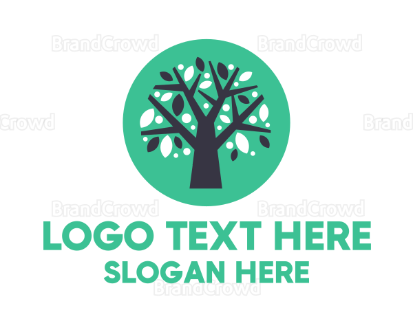 Blue Green Tree Logo