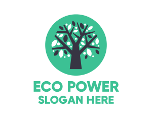 Renewable - Blue Green Tree logo design