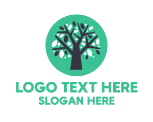 Eco - Blue Green Tree logo design