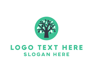 Leaf Organic Tree  logo design