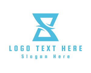 Time - Letter S Hourglass logo design