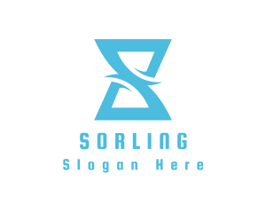 Letter S Hourglass logo design