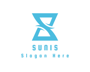 Letter S Hourglass logo design