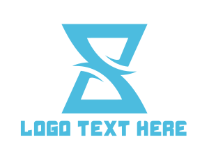 Hour - Letter S Hourglass logo design