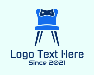 Game Streaming - Gaming Controller Chair logo design