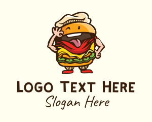 Buffet - Playful Burger Cartoon logo design