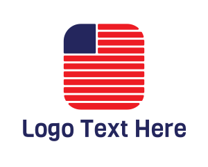 United States - USA Flag App logo design