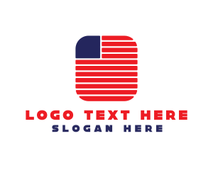 America - USA Flag App logo design