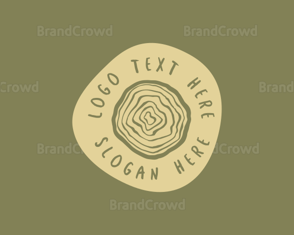Organic Woodgrain Carpentry Logo