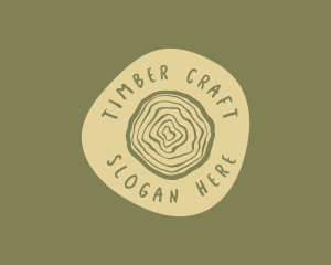 Organic Woodgrain Carpentry logo design