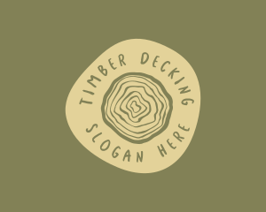 Organic Woodgrain Carpentry logo design