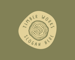 Organic Woodgrain Carpentry logo design