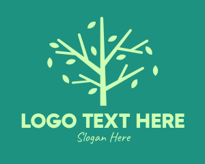 Botanical - Green Environmental Tree logo design