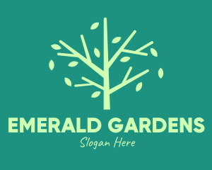 Green Environmental Tree logo design