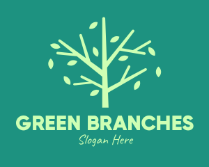 Branches - Green Environmental Tree logo design