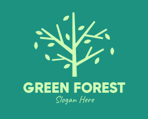 Green Environmental Tree logo design