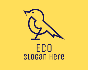 Electrical Sparrow Bird Logo