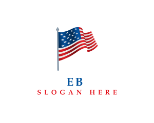 United States - American Flag 3D logo design
