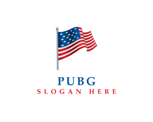 Politician - American Flag 3D logo design