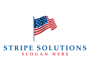 American Flag 3D logo design