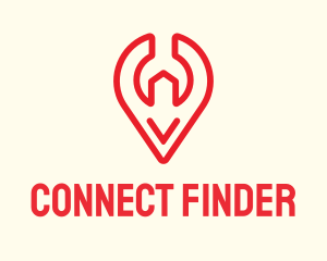 Finder - Wrench Location Pin logo design