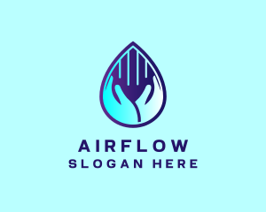 Hand Fluid Sanitizer logo design