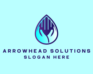 Hand Fluid Sanitizer logo design