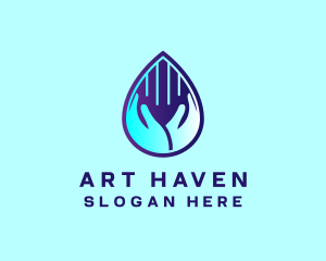 Hand Fluid Sanitizer logo design