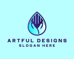 Hand Fluid Sanitizer logo design