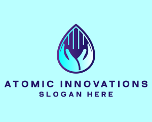 Hand Fluid Sanitizer logo design