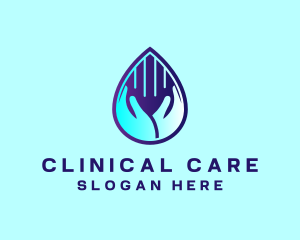 Hand Fluid Sanitizer logo design