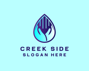 Hand Fluid Sanitizer logo design