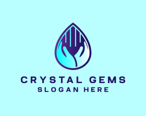 Hand Fluid Sanitizer logo design