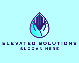 Hand Fluid Sanitizer logo design