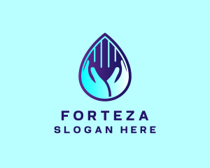 Hand Fluid Sanitizer logo design